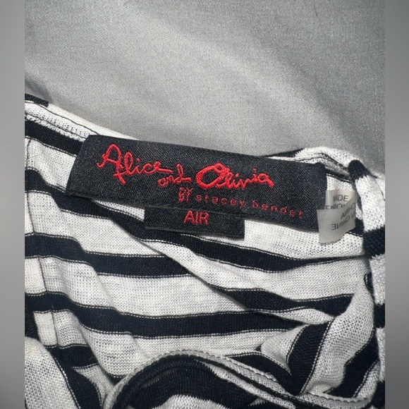 Alice and Olivia Women’s Mini Shirtdress Linen Blend Stripes size MD - Picture 6 of 9